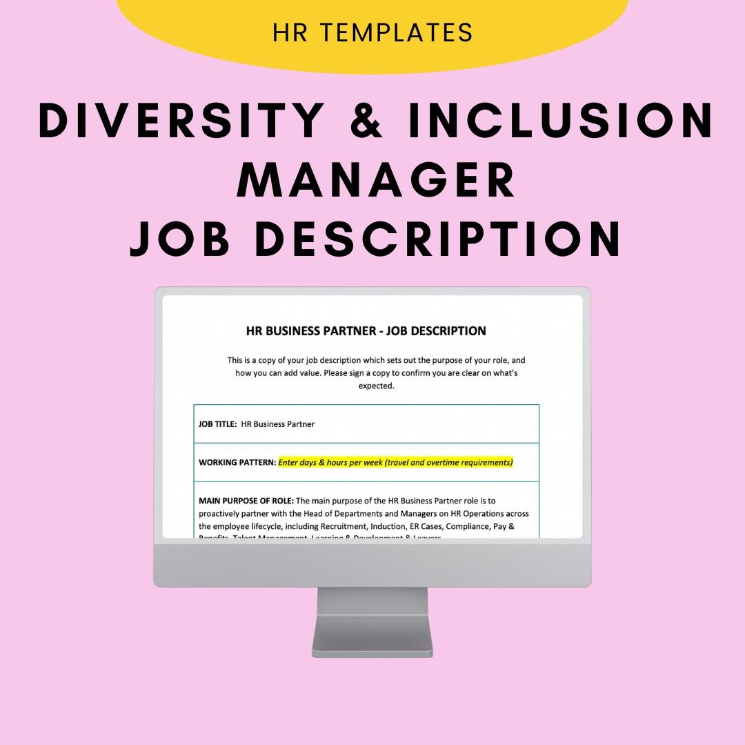 Diversity & Inclusion Manager Job Description - Modern HR