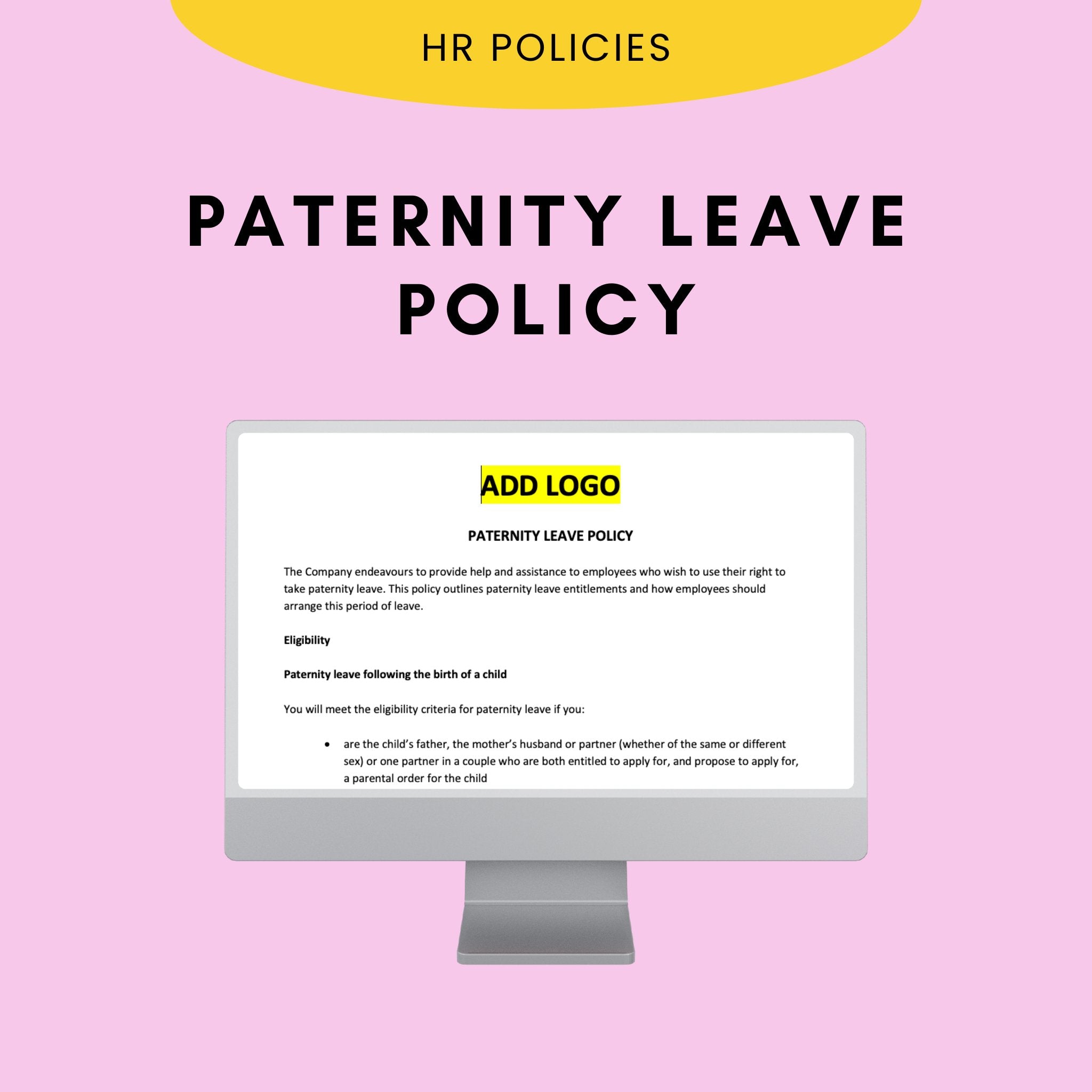 Paternity Leave Policy Template Modern HR UK