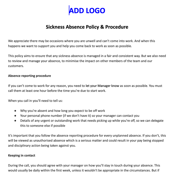 Sickness Absence Bundle - Modern HR