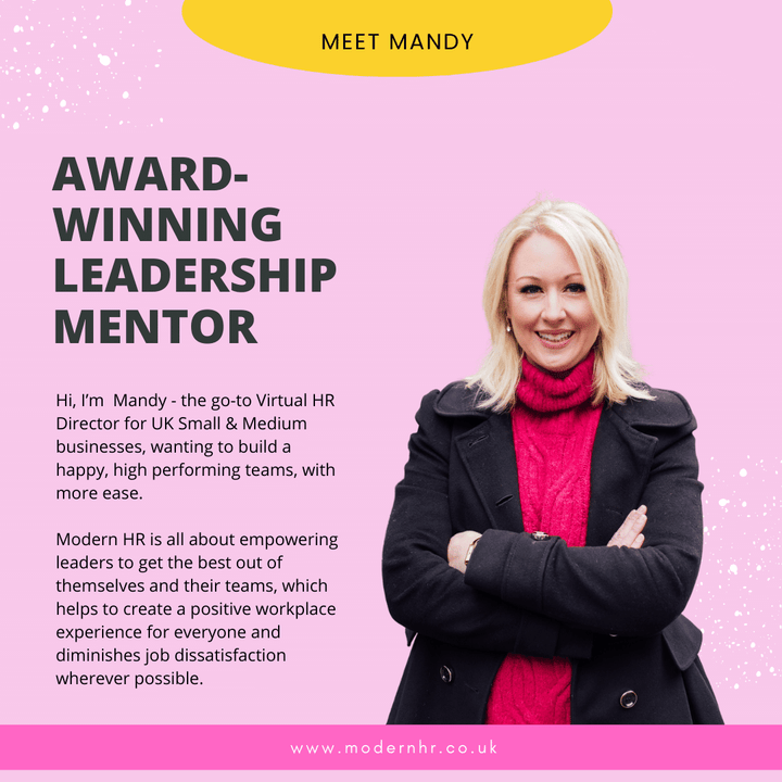 Mandy Hamerla, the founder of Modern HR, is an award winning leadership mentor