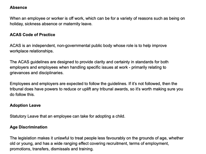 A - Z: HR Glossary - Modern HR