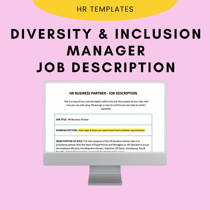 Diversity & Inclusion Manager Job Description - Modern HR