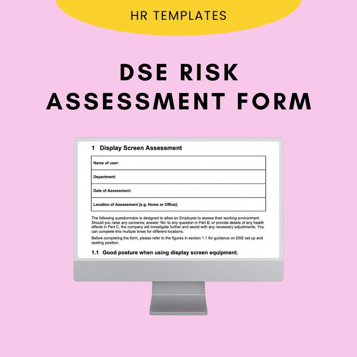 DSE Office Risk Assessment Template - Modern HR