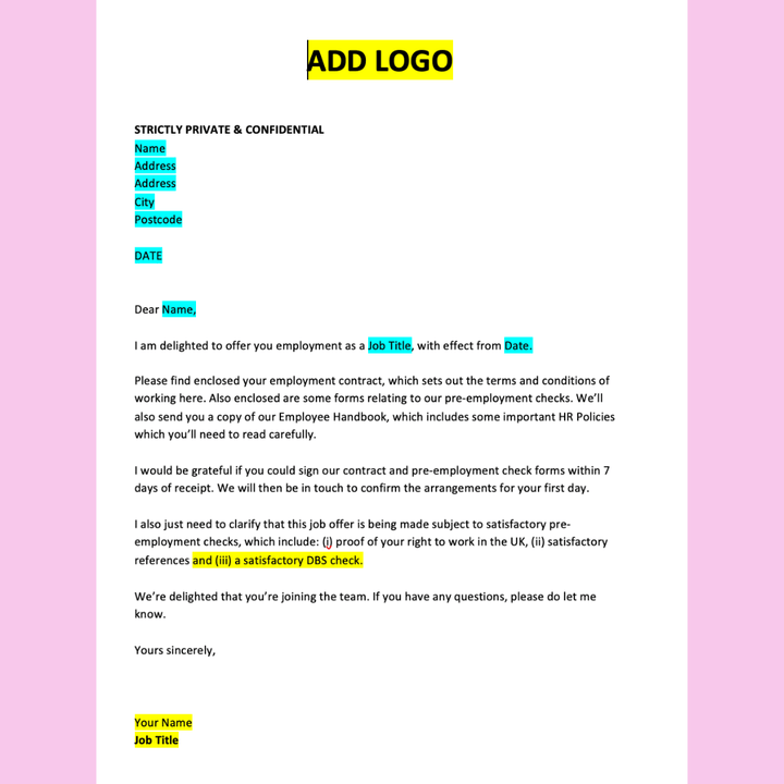 Employment Contract Template (Full - Time) - Modern HR