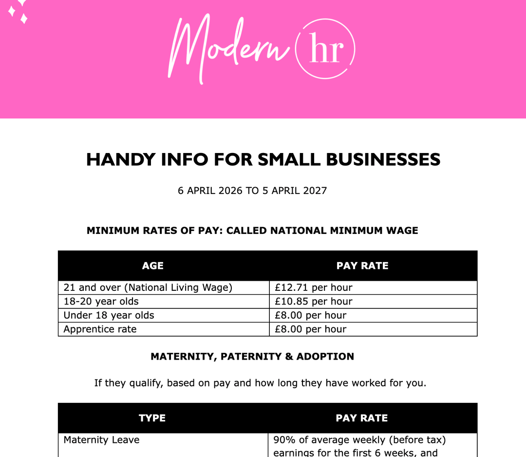Employment Law Guide + Calendar - Modern HR