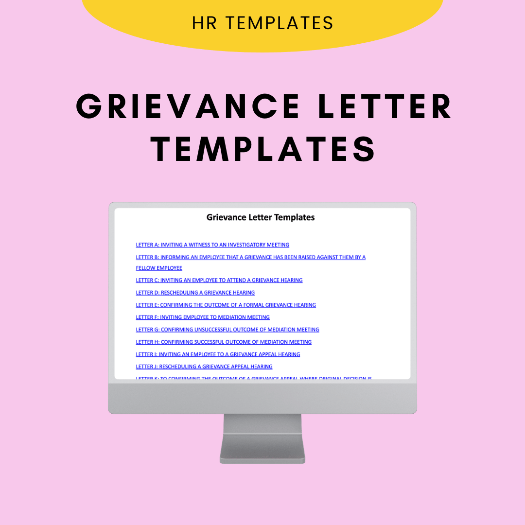 Grievance Letter Templates - Modern HR
