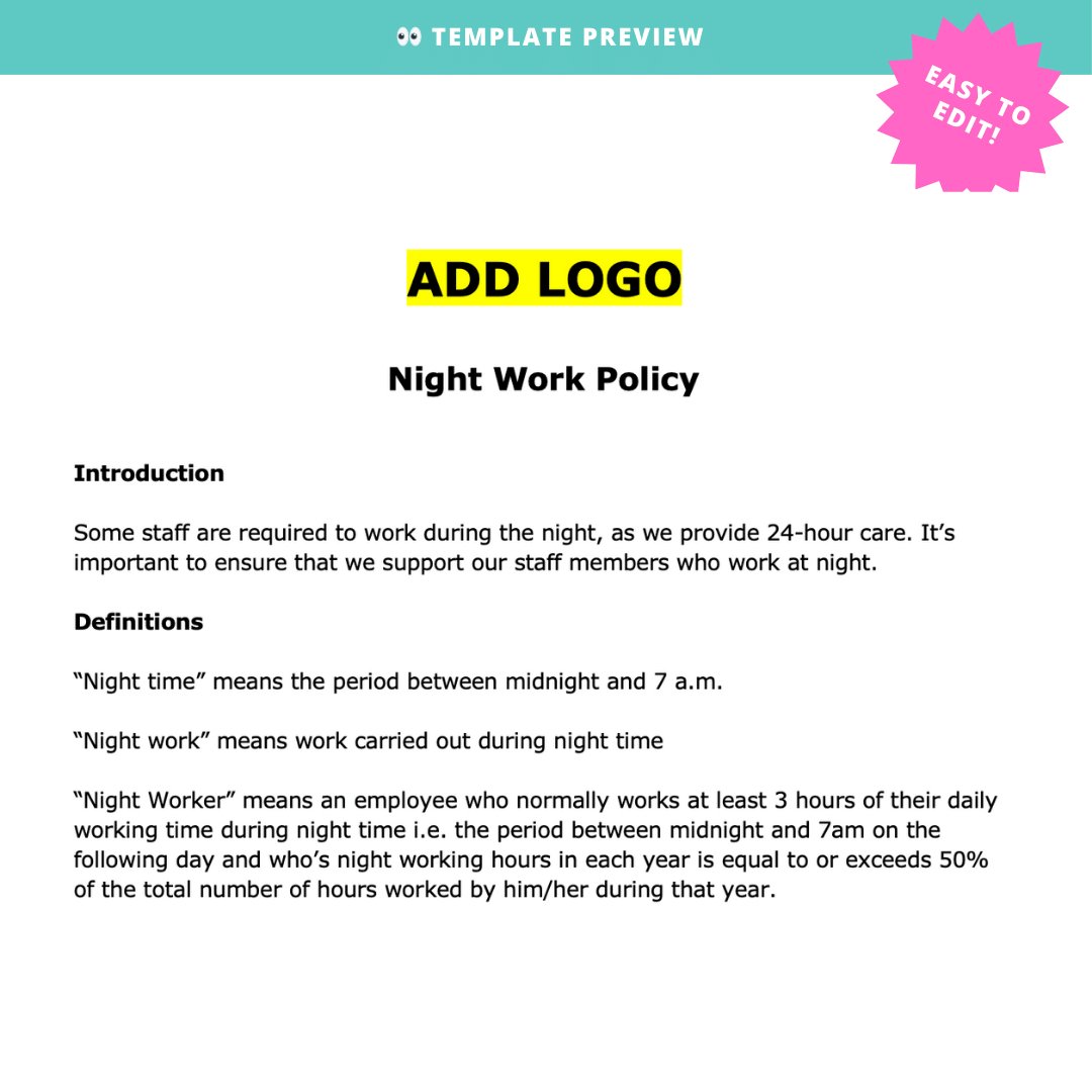 Night Work Policy - Modern HR