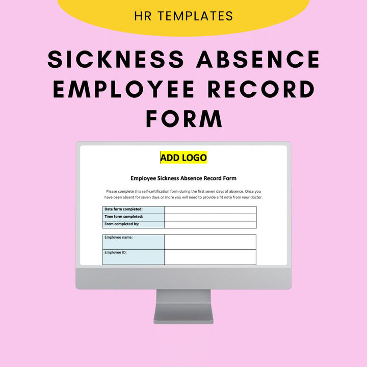 Sickness Absence Employee Record Form - Modern HR