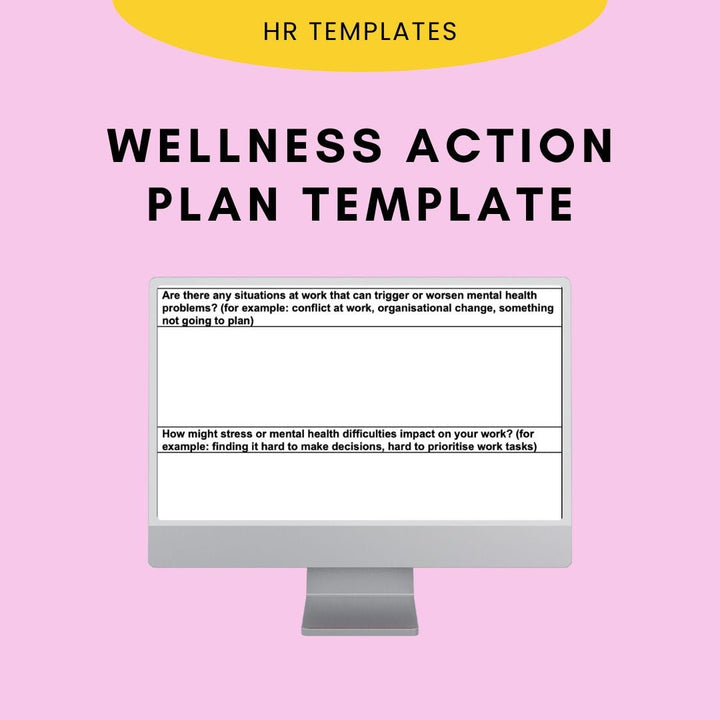 Wellness Action Plan Template - Modern HR