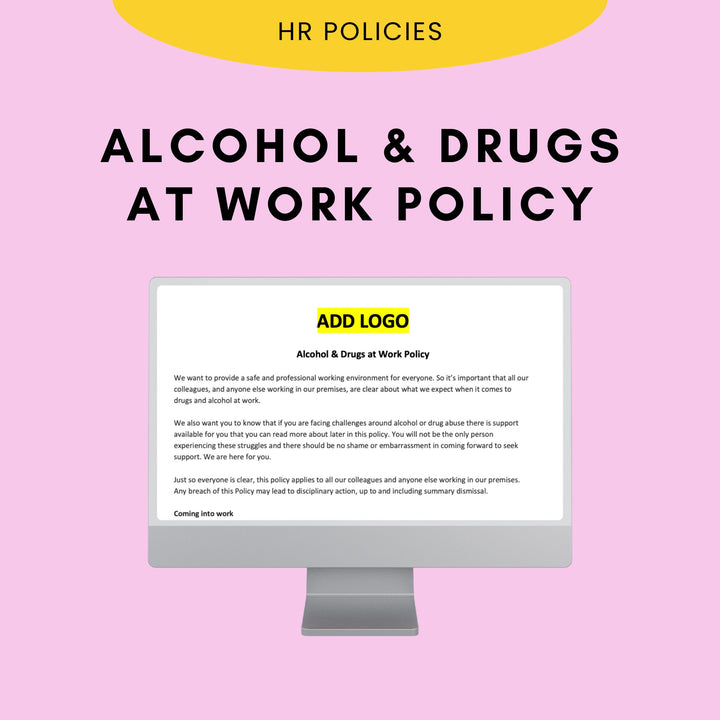 Alcohol and Drugs at Work Policy - Modern HR