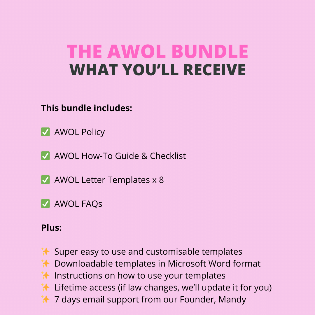Awol Process Awareness AWOL Bundle - For UK Employers – Modern HR