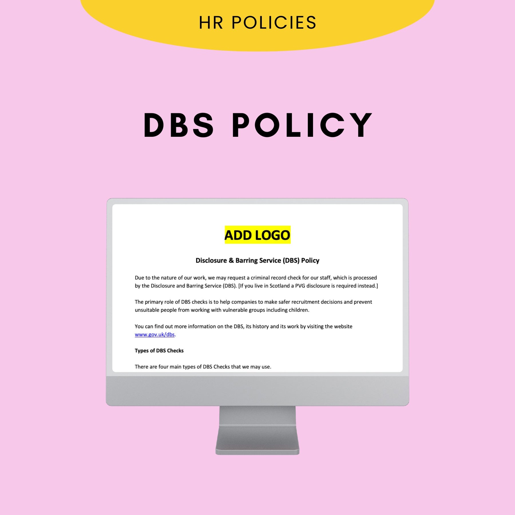 DBS Policy Template | Modern HR