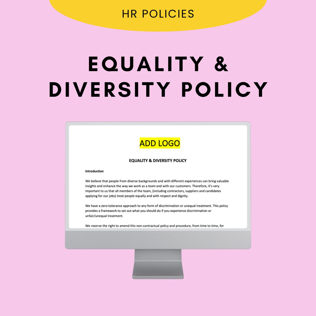 Equality & Diversity Policy - Modern HR