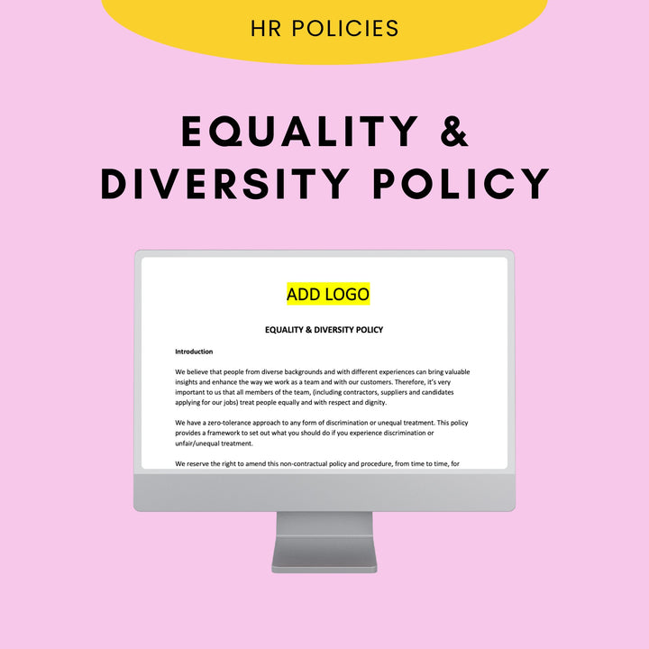 Equality & Diversity Policy - Modern HR