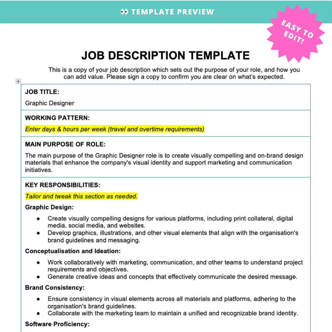 Graphic Designer Job Description - Modern HR