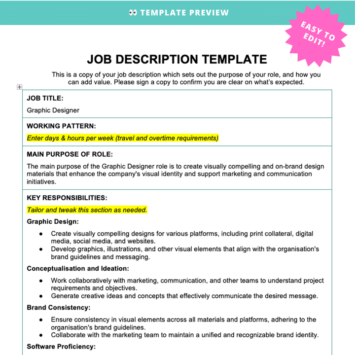 Graphic Designer Job Description - Modern HR