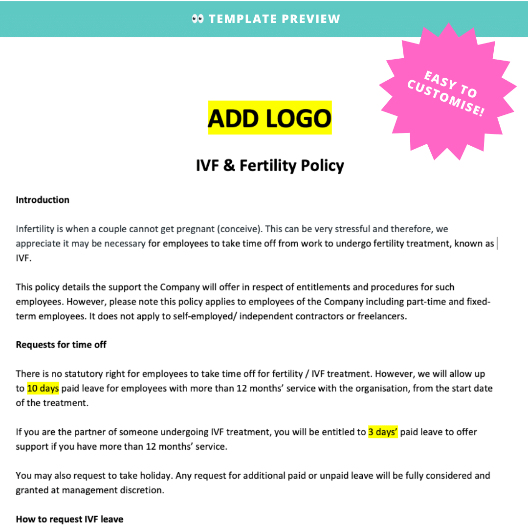 IVF & Fertility Policy - Modern HR