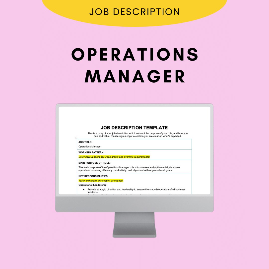 Operations Manager Job Description - Modern HR
