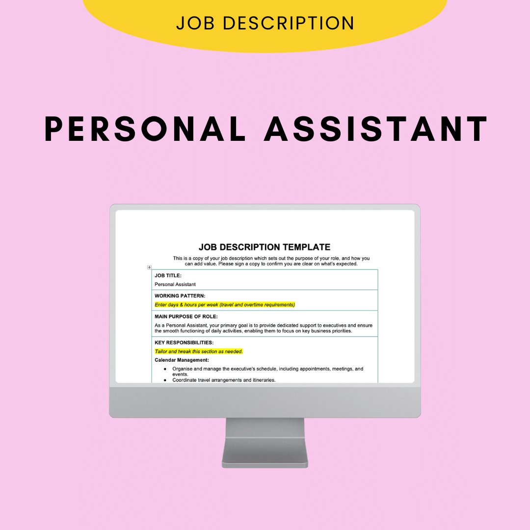 Personal Assistant Job Description - Modern HR