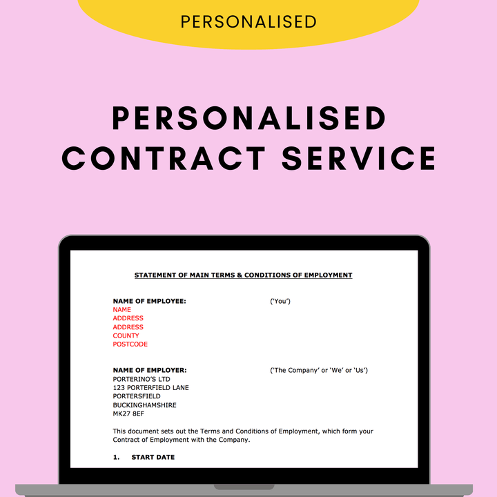 Personalised Contract Service - Modern HR