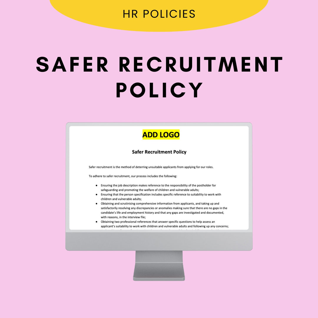 Safer Recruitment Policy - Modern HR