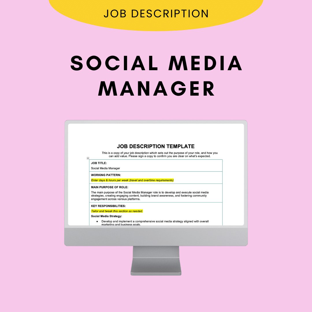 Social Media Manager Job Description - Modern HR