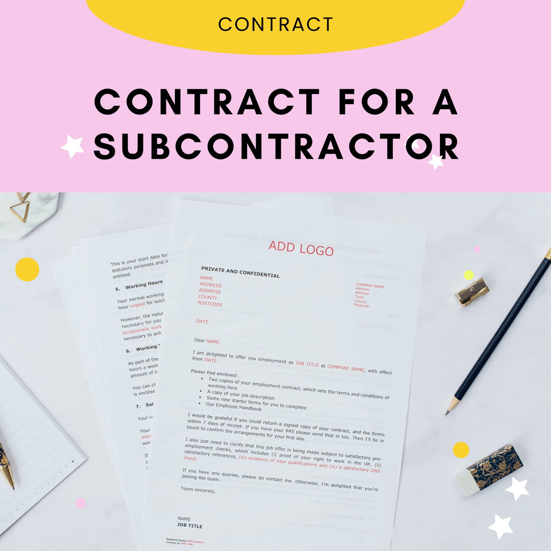 Subcontractor Agreement Template - Modern HR