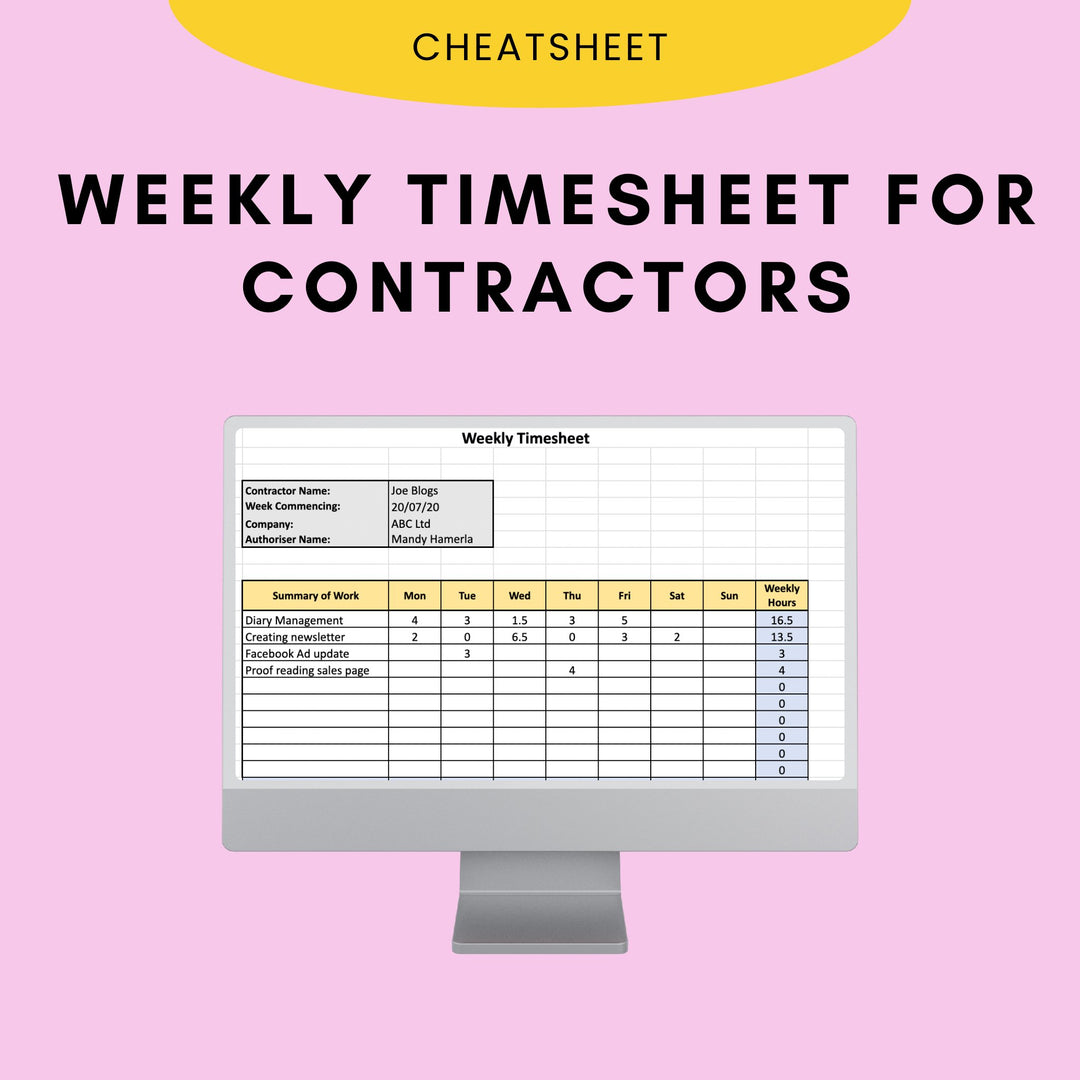 Weekly Timesheet Template - Modern HR